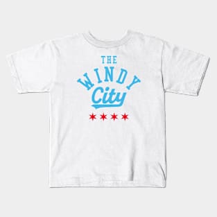 Chicago Windy City Baseball Fan Tee: Wave Your Flag for Chi-Town's Finest! Kids T-Shirt